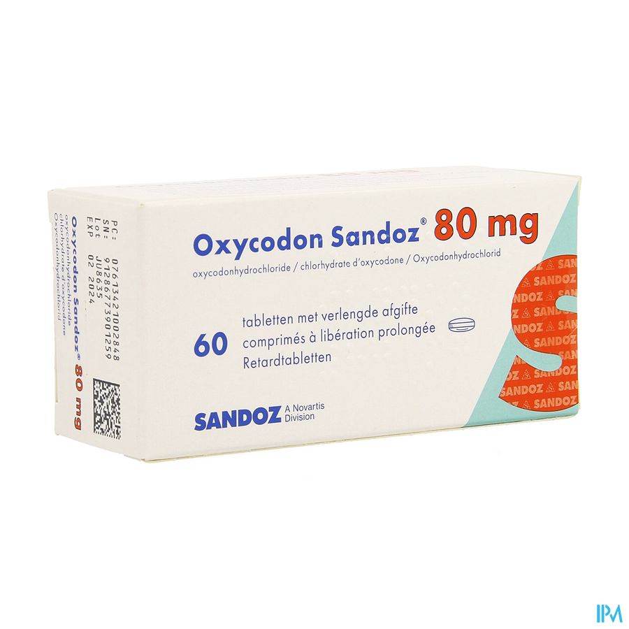 Oxycodon 80mg Sandoz Verlengde Afgifte 60 Oxycodon 80mg Sandoz Verlengde Afgifte 60