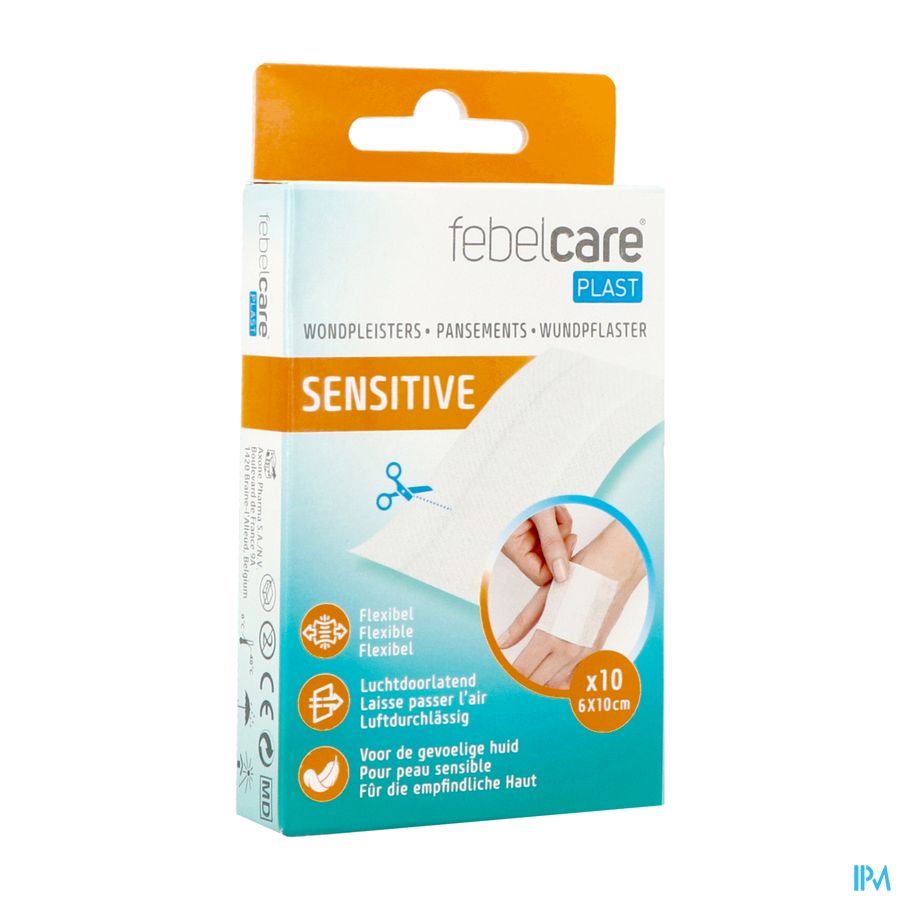 Febelcare Plast Sensitive Uncut 10x6cm 10 Febelcare Plast Sensitive Uncut 10x6cm 10