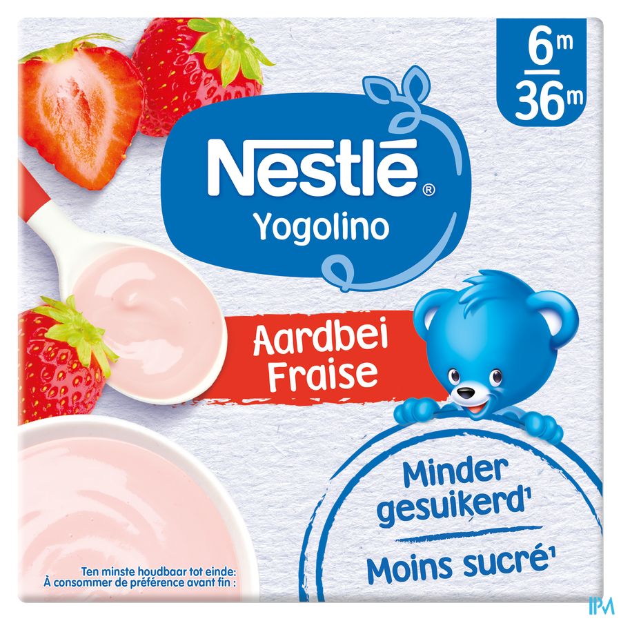 Nestle Baby Yogo Aardbei 4x100g 1