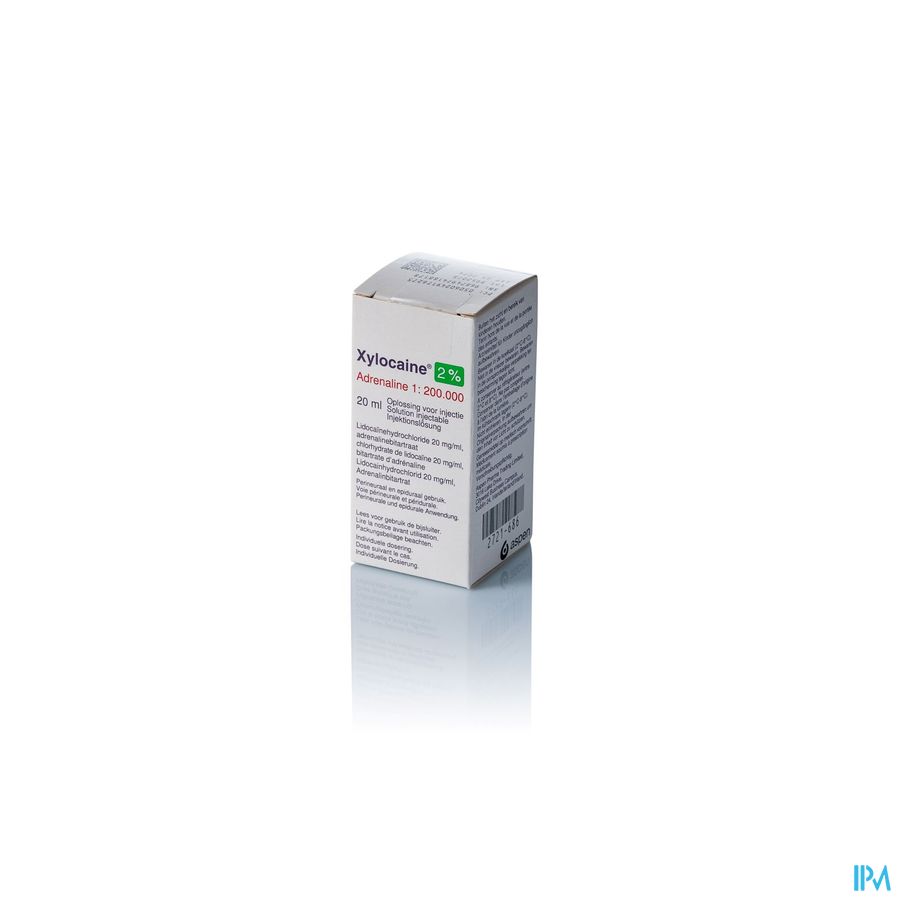 Xylocaine 2% Adrenaline 1:200 000 Sol Inj 20ml Xylocaine 2% Adrenaline 1:200 000 Sol Inj 20ml