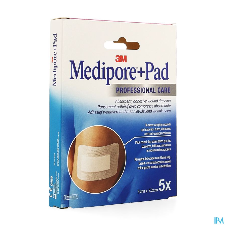Medipore + Pad 3m 5x 7,2cm 5 3562p