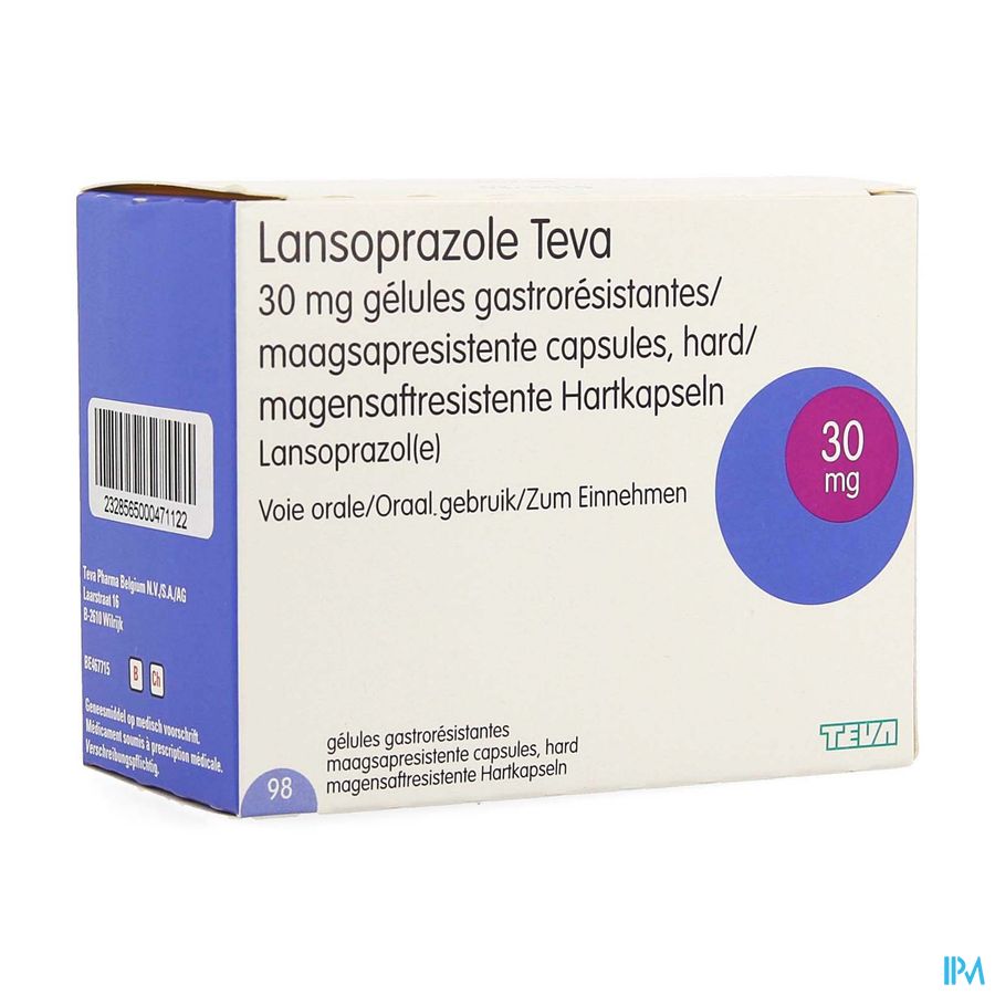 Lansoprazole Teva 30mg Caps 98 X 30mg Lansoprazole Teva 30mg Caps 98 X 30mg