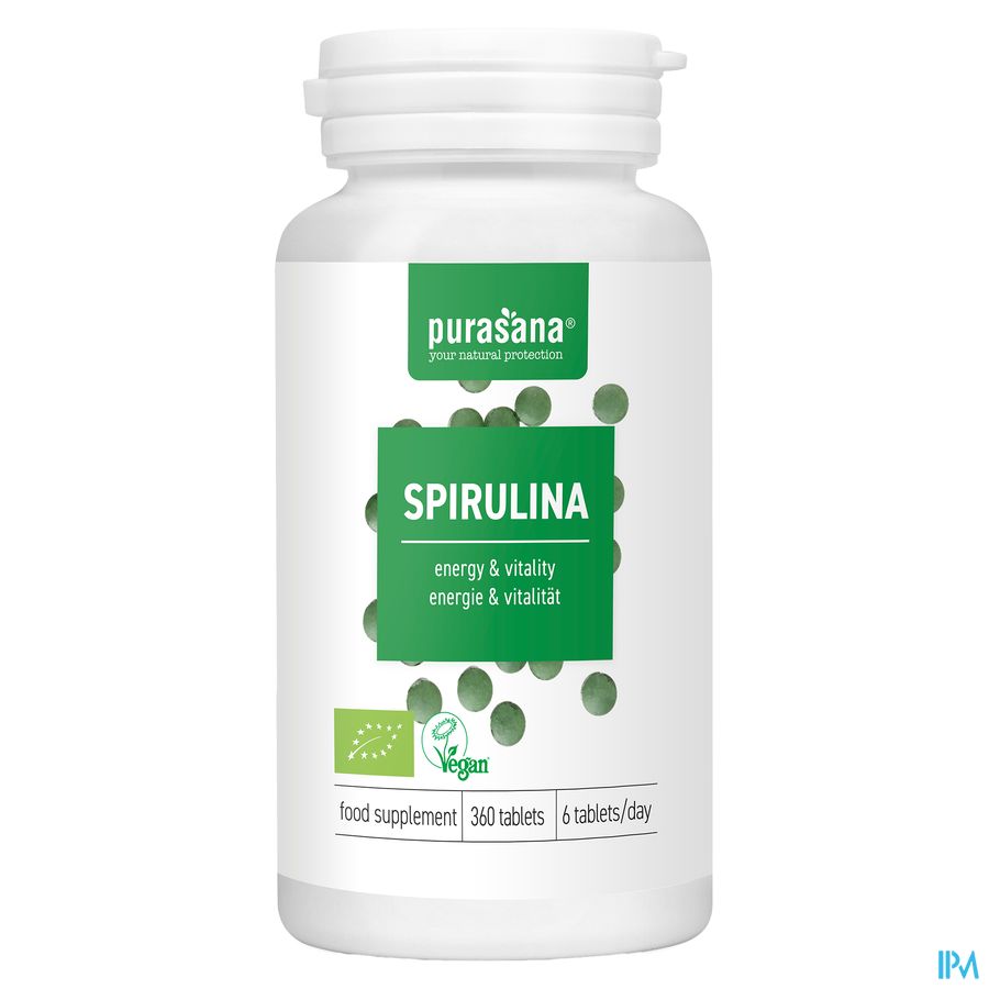Purasana Vegan Spirulina 500mg Caps 360 Be-bio-02 Purasana Vegan Spirulina 500mg Caps 360 Be-bio-02