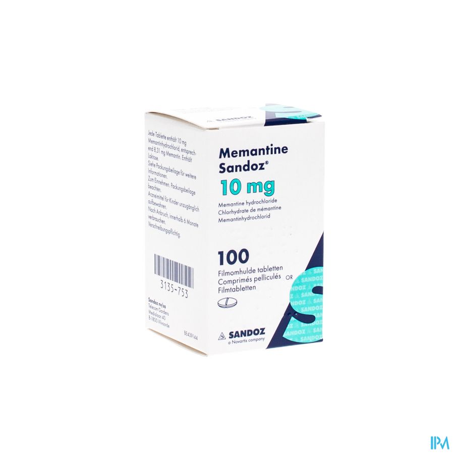 Memantine Sandoz 10mg Filmomh Tab 100 X 10mg Memantine Sandoz 10mg Filmomh Tab 100 X 10mg