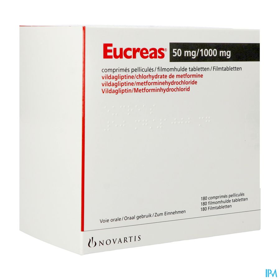 Eucreas 50mg/1000mg Orifarm Filmomh Tabl 180 Pip Eucreas 50mg/1000mg Orifarm Filmomh Tabl 180 Pip