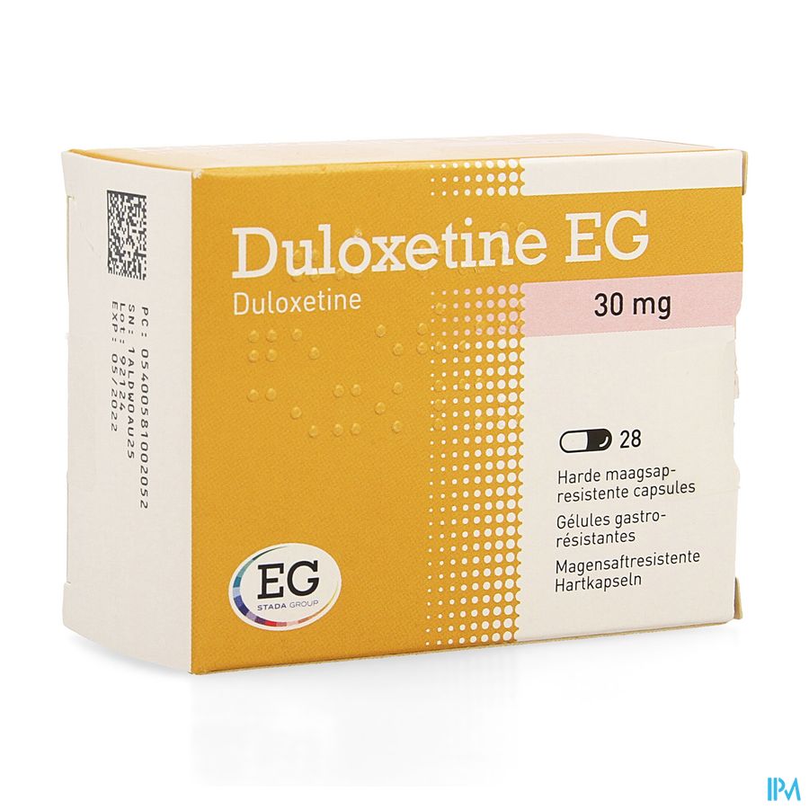 Duloxetine EG 30Mg Maagsapresist Caps 28 Duloxetine EG 30Mg Maagsapresist Caps 28