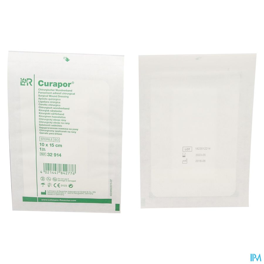 Curapor Verb Chirurg. Steriel 15cmx10cm 50 32914 5