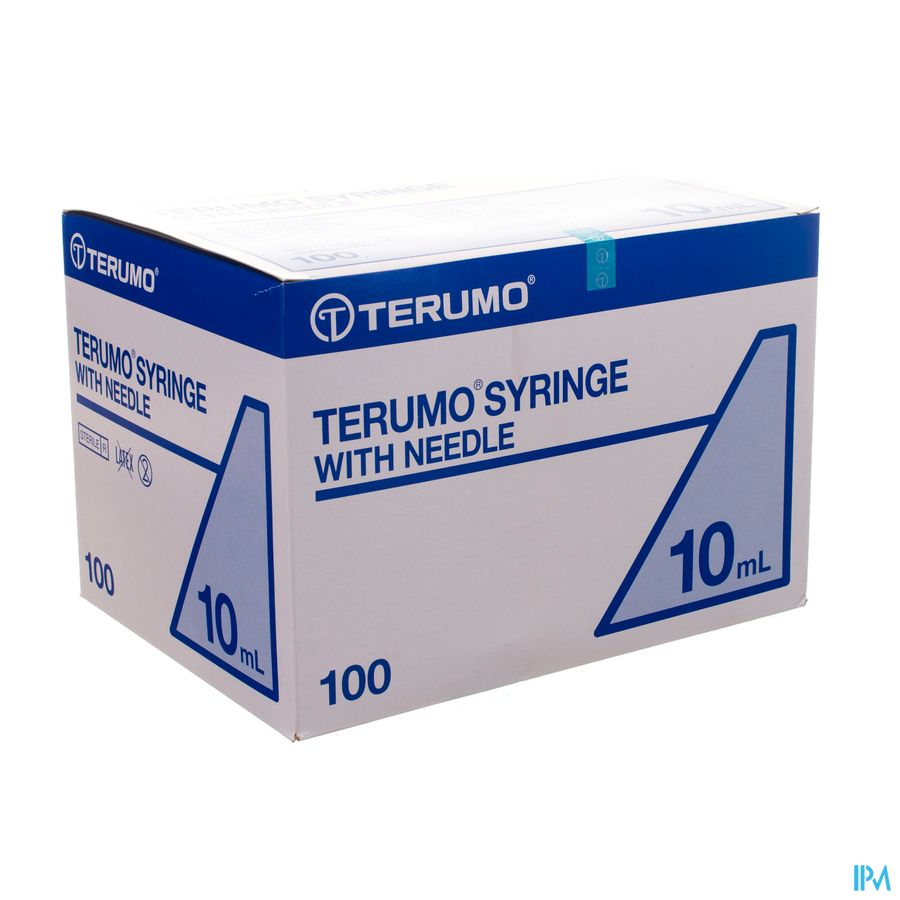 Terumo Spuit+naald 21g 1 1/2 Tb Groen 10ml 100 Terumo Spuit+naald 21g 1 1/2 Tb Groen 10ml 100