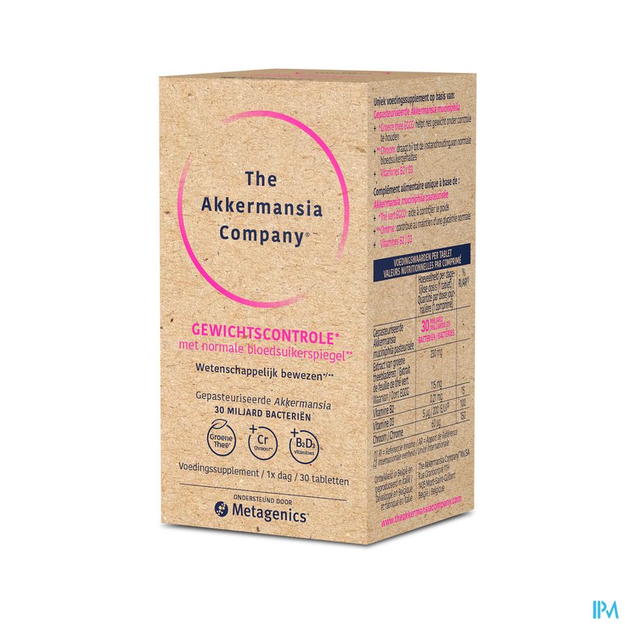 Akkermansia Company Gewichtscontrole Tabl 30