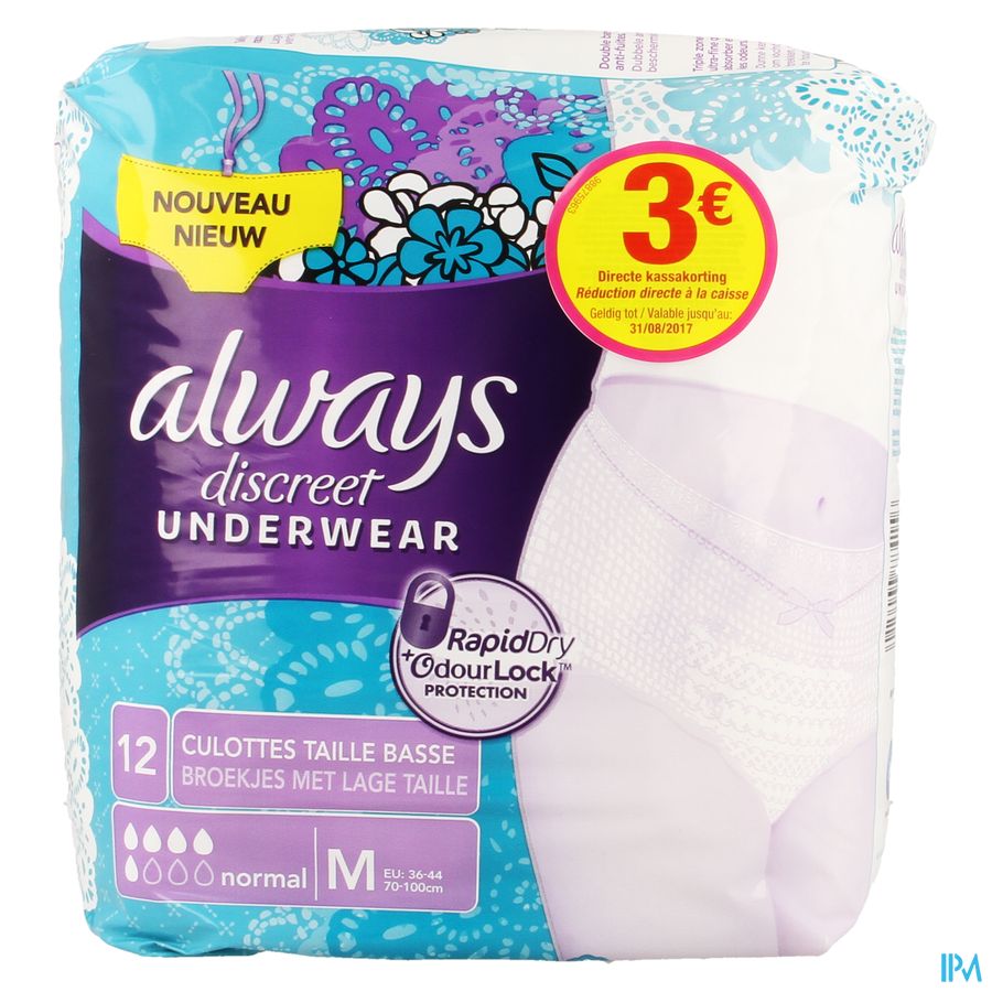 Always Discreet Incontinence Pants M Lage Taille12