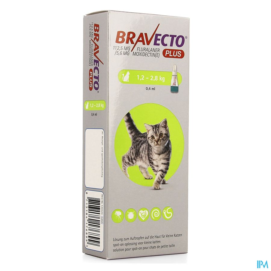 Bravecto Plus 112,5mg Spot On Sol Pipet 1 Bravecto Plus 112,5mg Spot On Sol Pipet 1