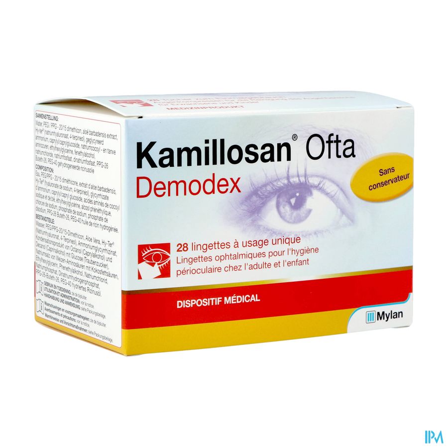 Kamillosan Ofta Demodex Lingettes 28 Kamillosan Ofta Demodex Lingettes 28