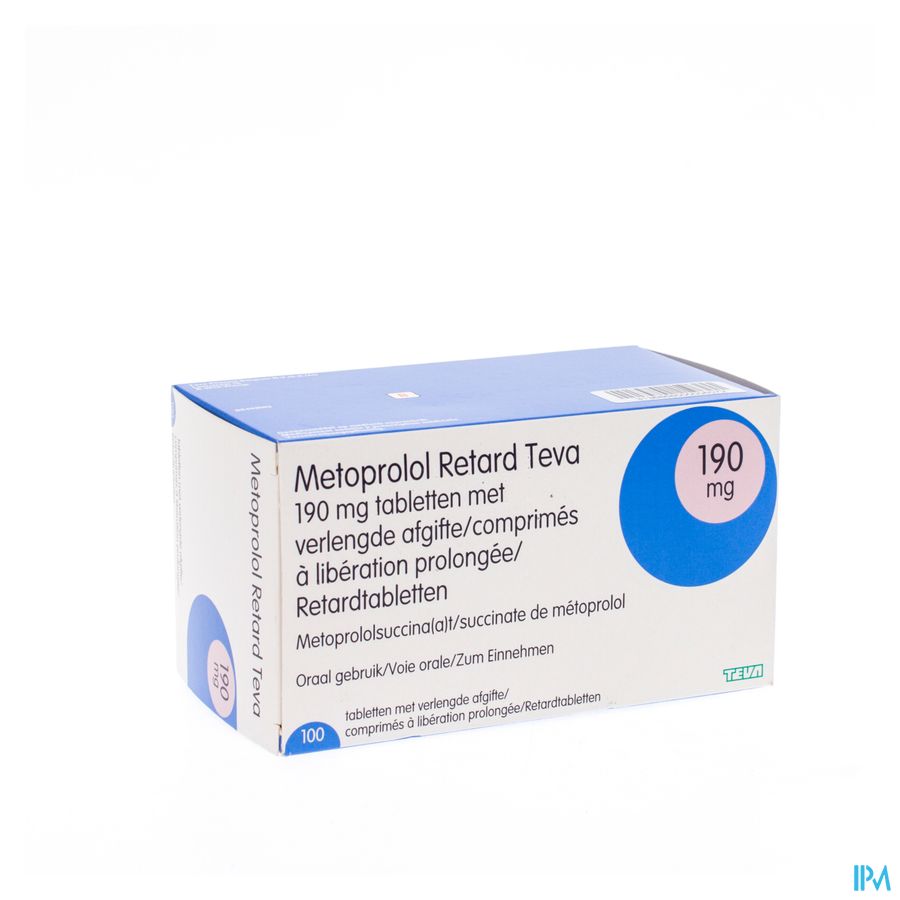 Metoprolol 190mg Retard Teva Comp Liber Prol 100 Metoprolol 190mg Retard Teva Comp Liber Prol 100