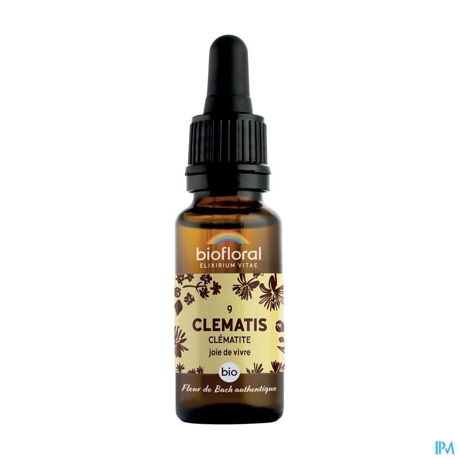 Biofloral Fleurs De Bach 09 Clematis Bio 20ml Biofloral Fleurs De Bach 09 Clematis Bio 20ml