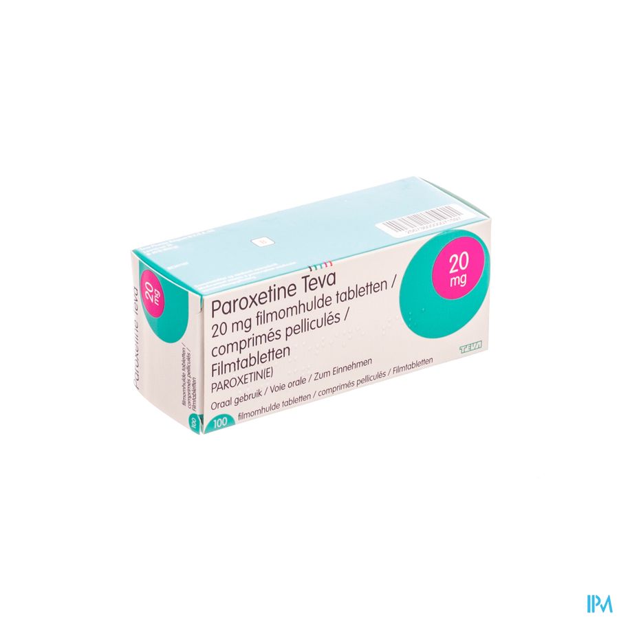Paroxetine Teva Tabl 100 X 20mg Paroxetine Teva Tabl 100 X 20mg
