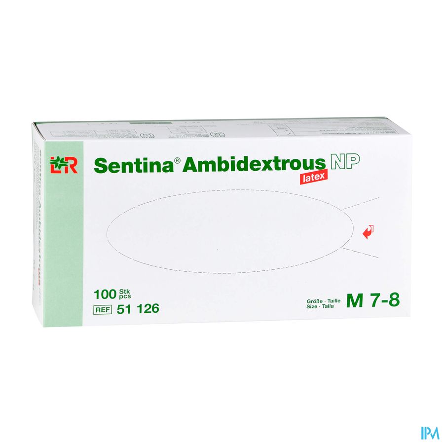 Sentina Handsch Onderzoek Ambidext.np Latex M 100