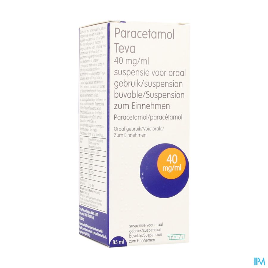 Paracetamol Teva 40mg/ml Orale Suspensie 85ml