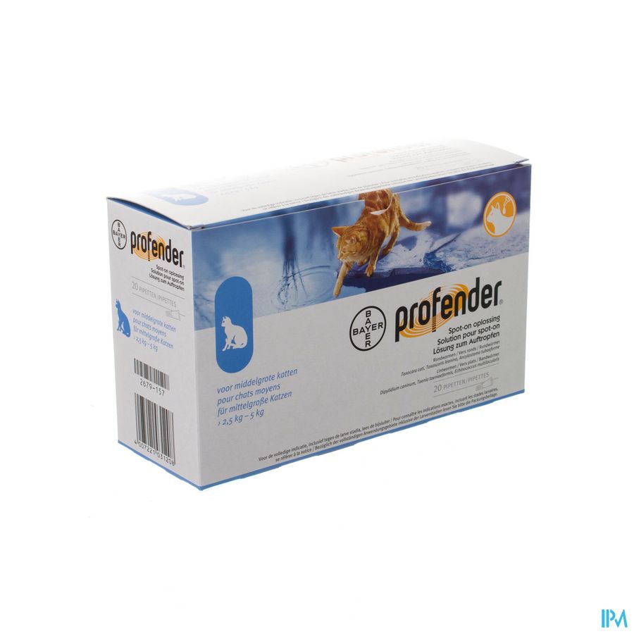 Profender Spot-on Oplossing Kat Pipet 20x0,70ml Profender Spot-on Oplossing Kat Pipet 20x0,70ml