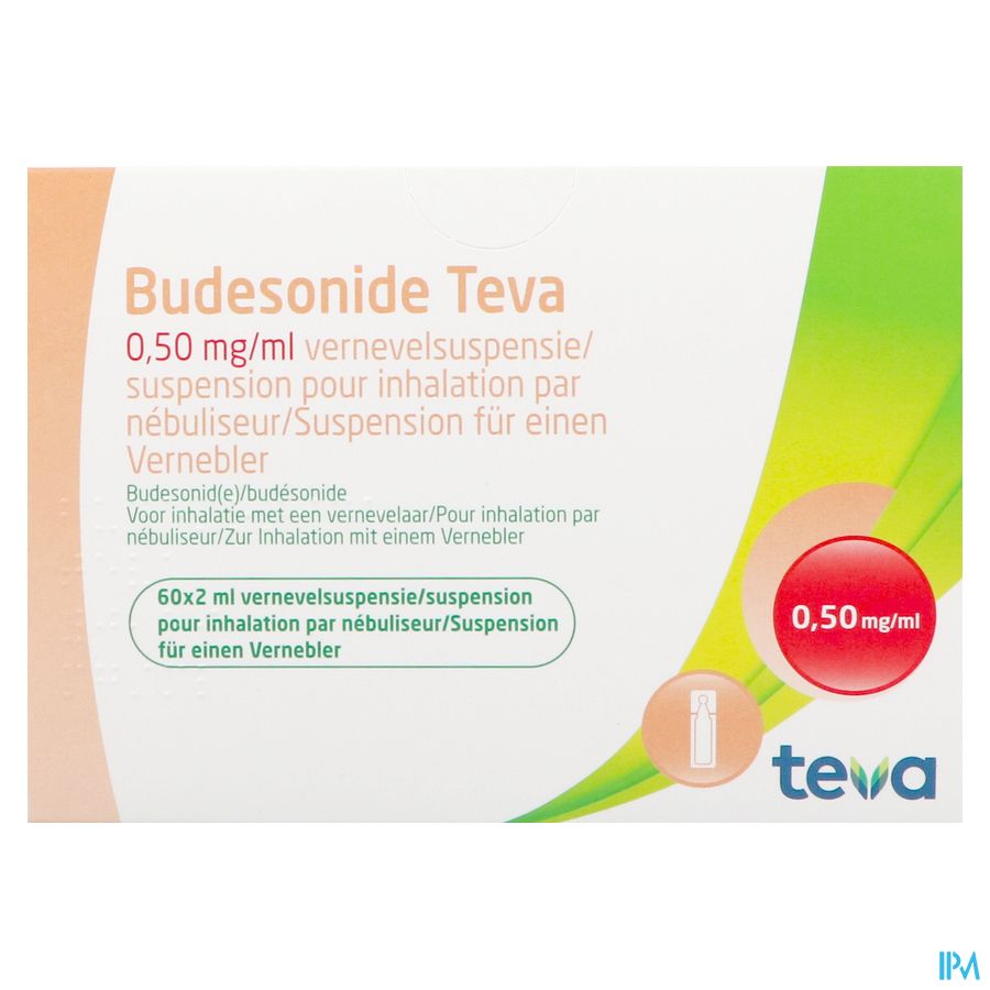 Budesonide Teva 0,500mg/ml Vernevelsusp. 60x2ml