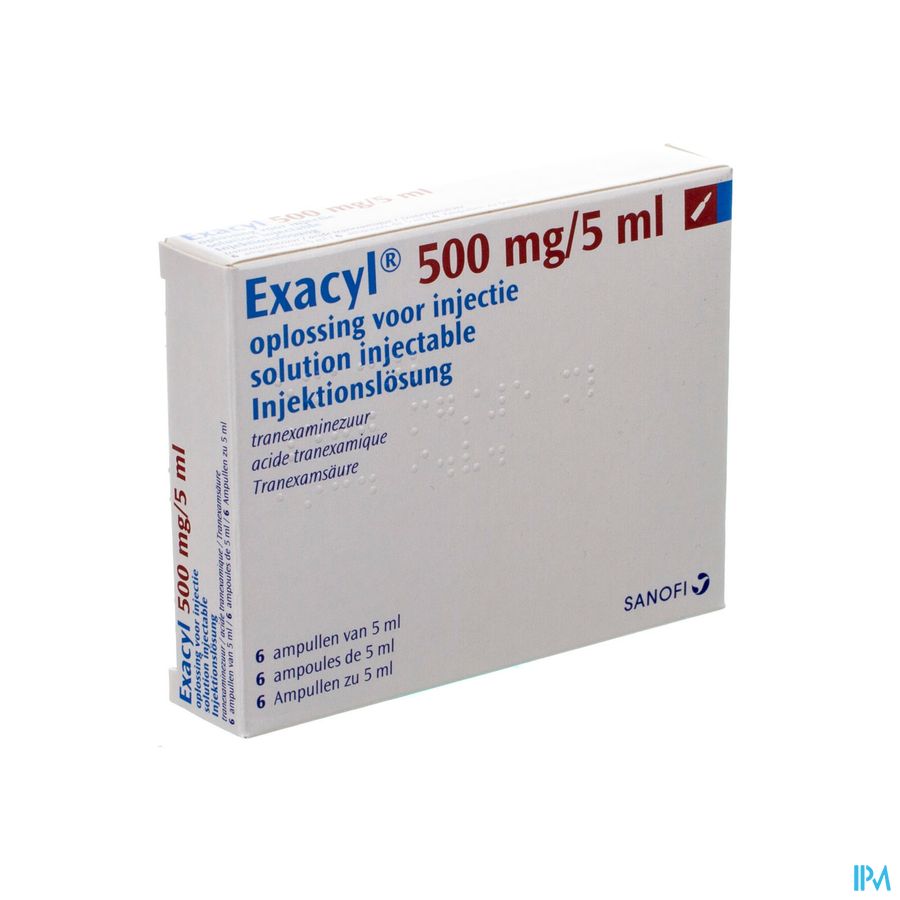 Exacyl Amp Inj 6x500mg/5ml Exacyl Amp Inj 6x500mg/5ml