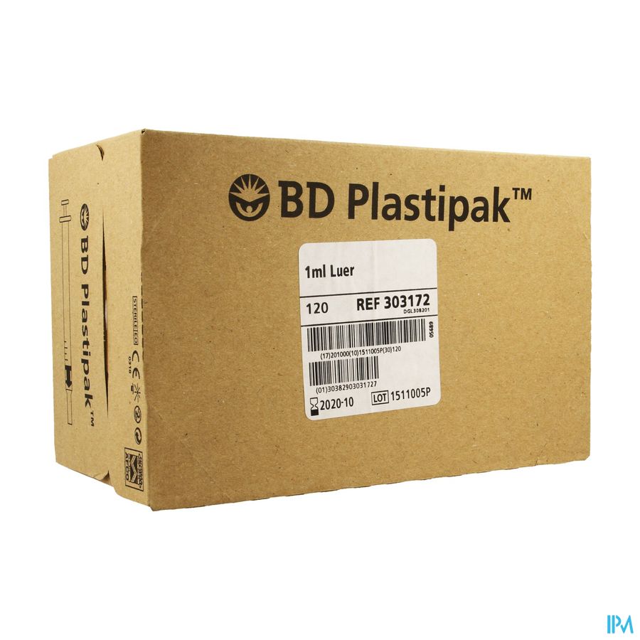 Bd Plastipak Spuit Luer Tuberculine 1ml 1 303172