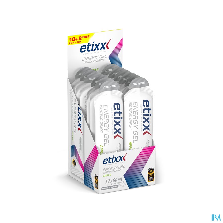 Etixx Isotonic Drink Energy Gel Apple 12x60ml 1
