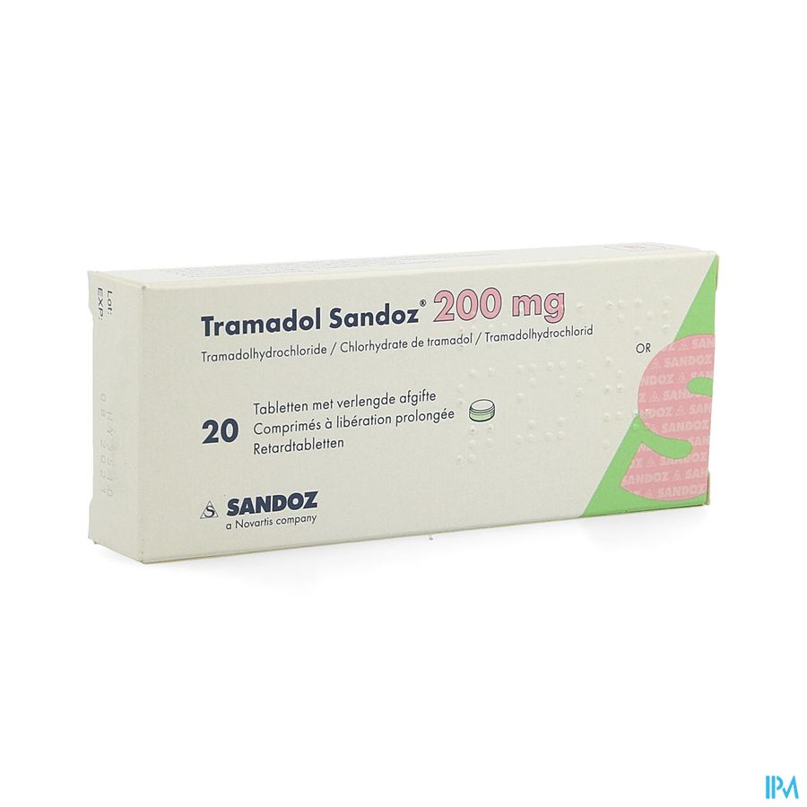 Tramadol 200 Sandoz Tabl Verl Afgifte 20 X 200mg Tramadol 200 Sandoz Tabl Verl Afgifte 20 X 200mg