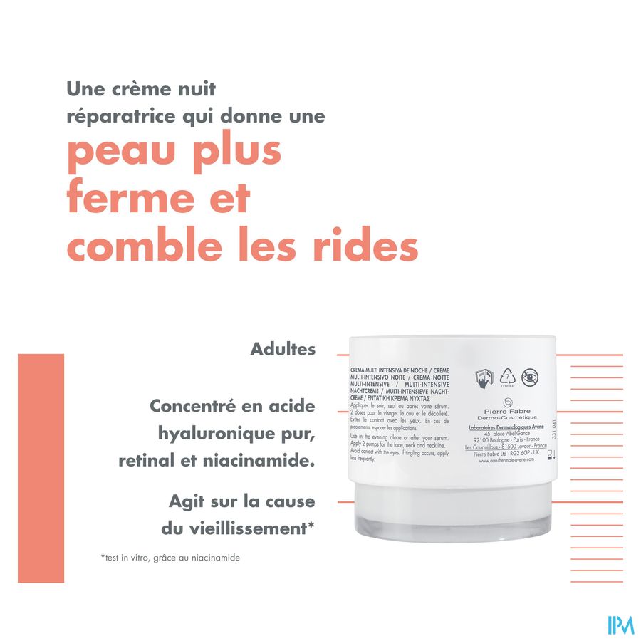Avene Hyaluron Activ B3 Cr Regen. A/ride Nuit 40ml 13
