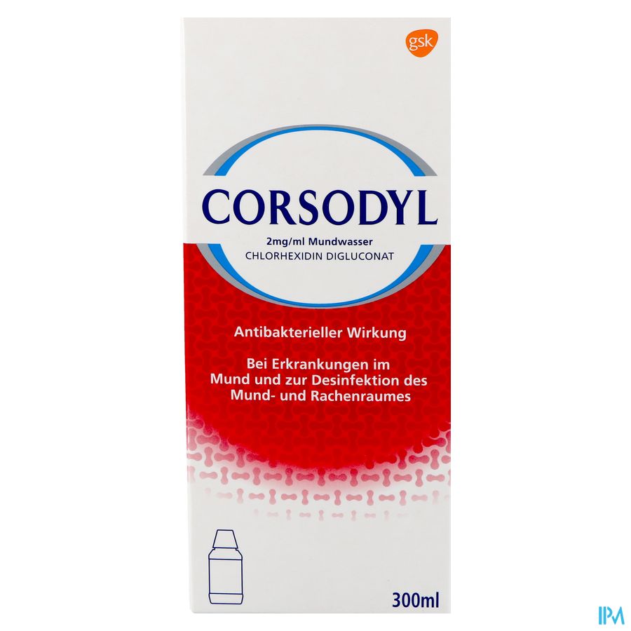 Corsodyl 2mg/ml Mondspoeling Oplossing 300ml 3