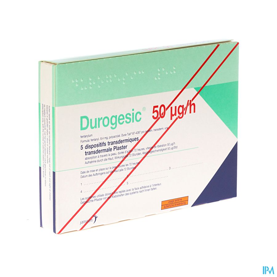 Durogesic Pl Emp 5x 50mcg/heure/uur Durogesic Pl Emp 5x 50mcg/heure/uur