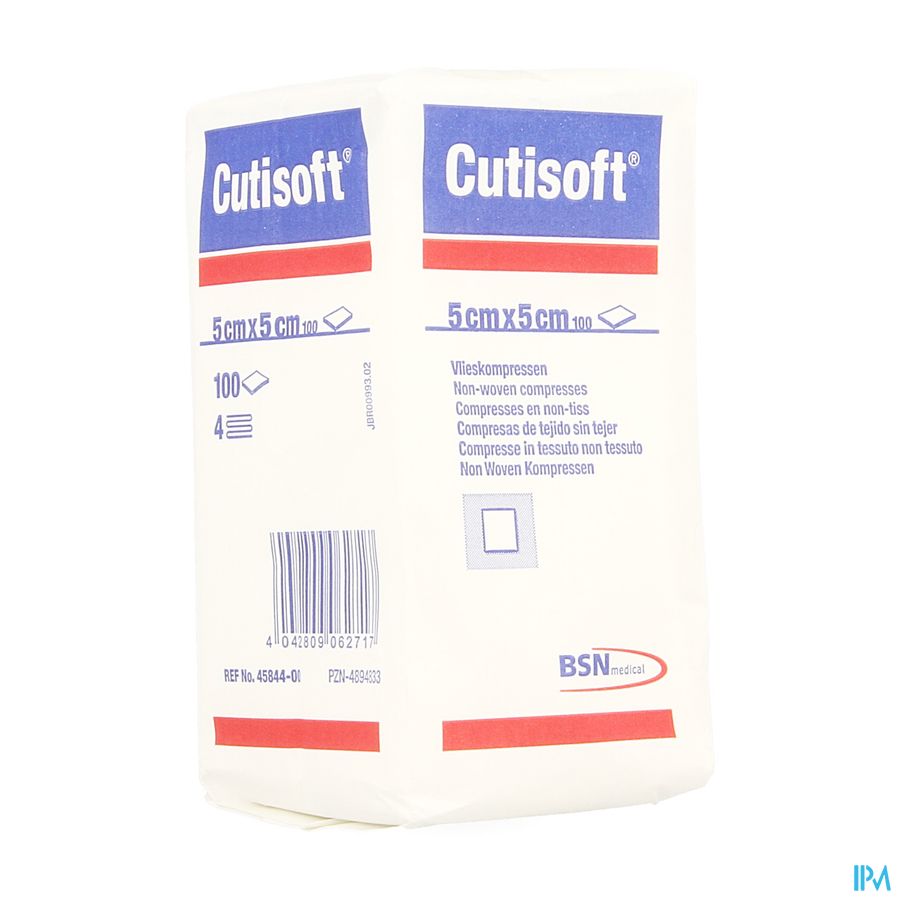 Cutisoft N/st Non Woven 4pl 5,0x 5,0cm 100