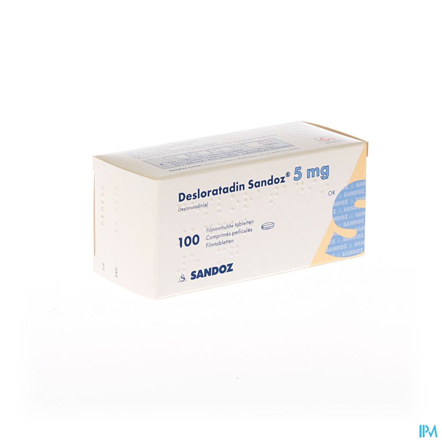 Desloratadine Sandoz 5mg Filmomh Tabl 100 X 5mg Desloratadine Sandoz 5mg Filmomh Tabl 100 X 5mg