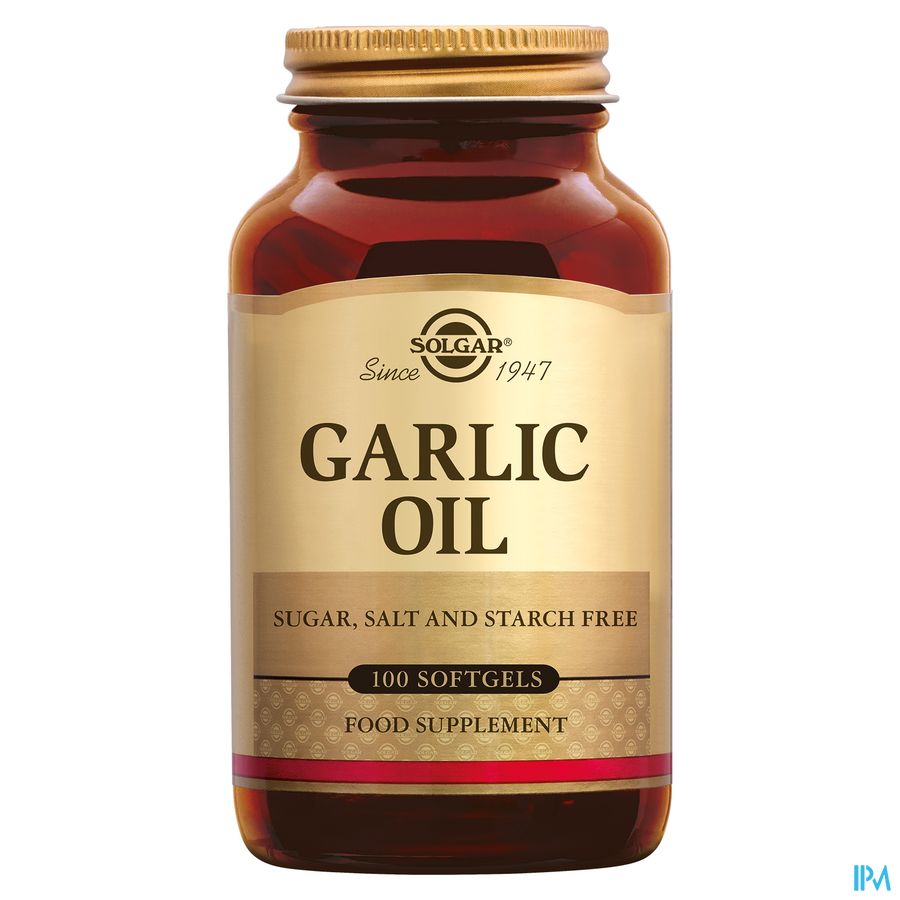 Solgar Garlic Oil (huile D'ail) Softgel 100 Solgar Garlic Oil (huile D'ail) Softgel 100
