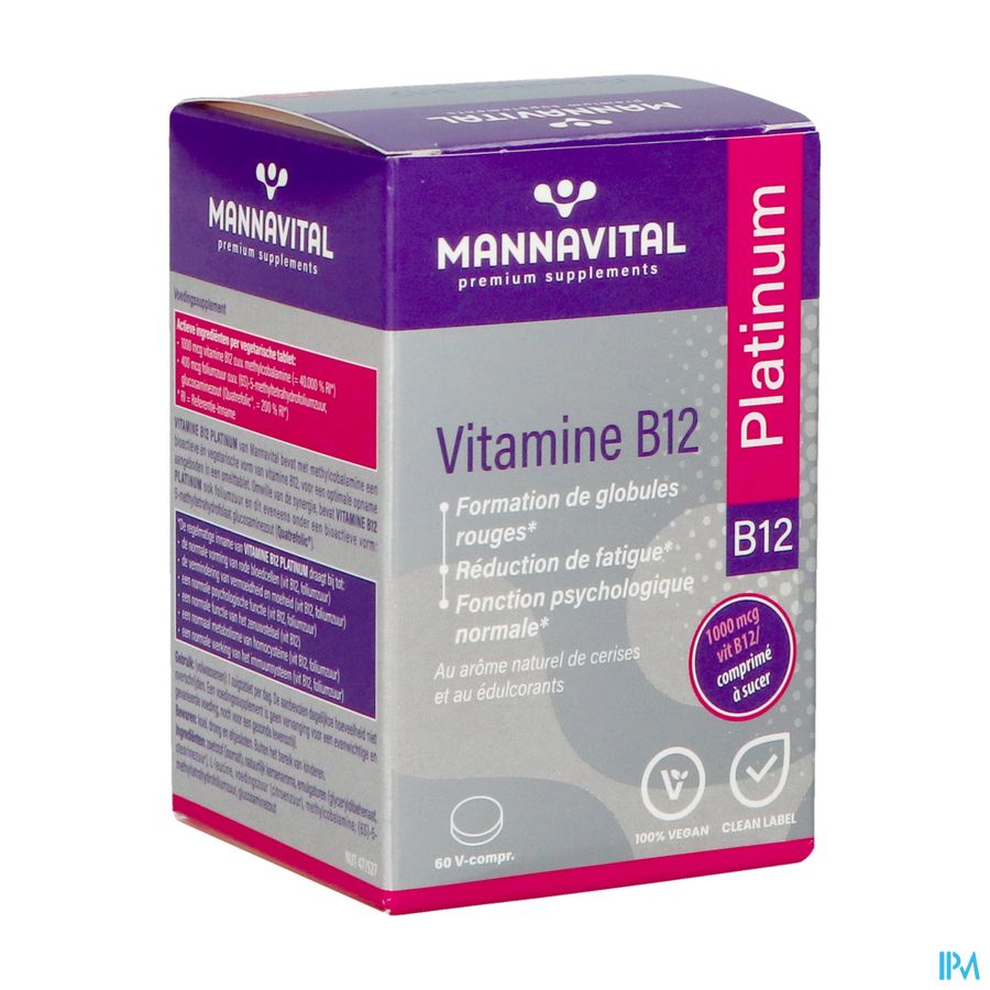 Mannavital Vitamine B12 Platinum V-comp 60 Nf Mannavital Vitamine B12 Platinum V-comp 60 Nf