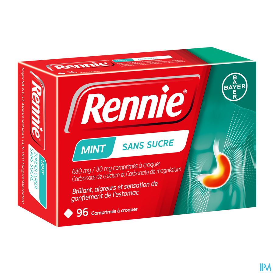 Rennie Mint S/sucre Comp A Croquer 96
