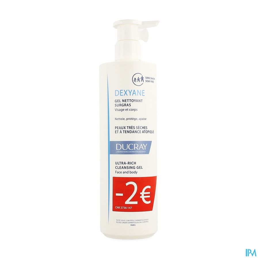 Ducray Dexyane Gel Nett. Surgras 400ml Promo -2€ Ducray Dexyane Gel Nett. Surgras 400ml Promo -2€