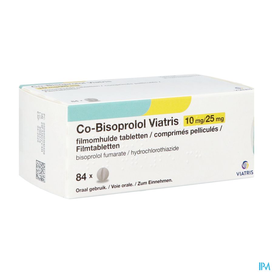 Co Bisoprolol Viatris 10mg/25,0mg Drag 84