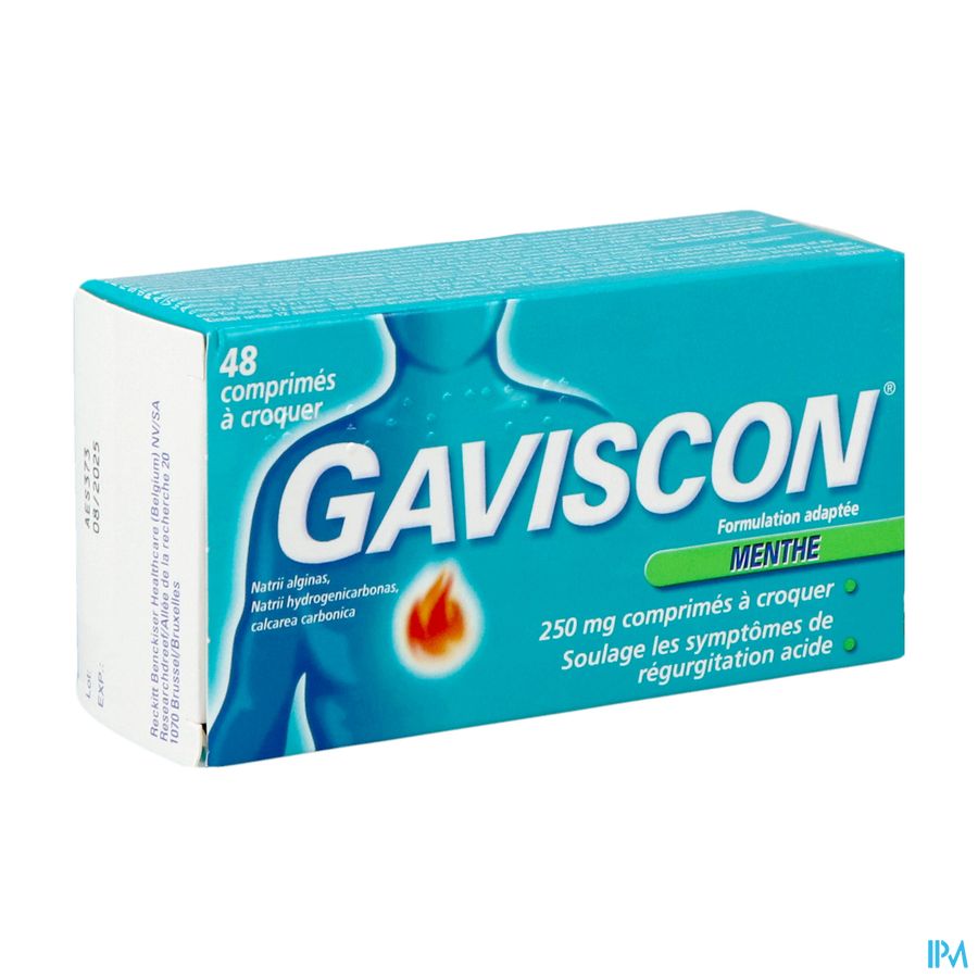 Gaviscon Menthe Comp A Croquer 48x250 mg Gaviscon Menthe Comp A Croquer 48x250 mg