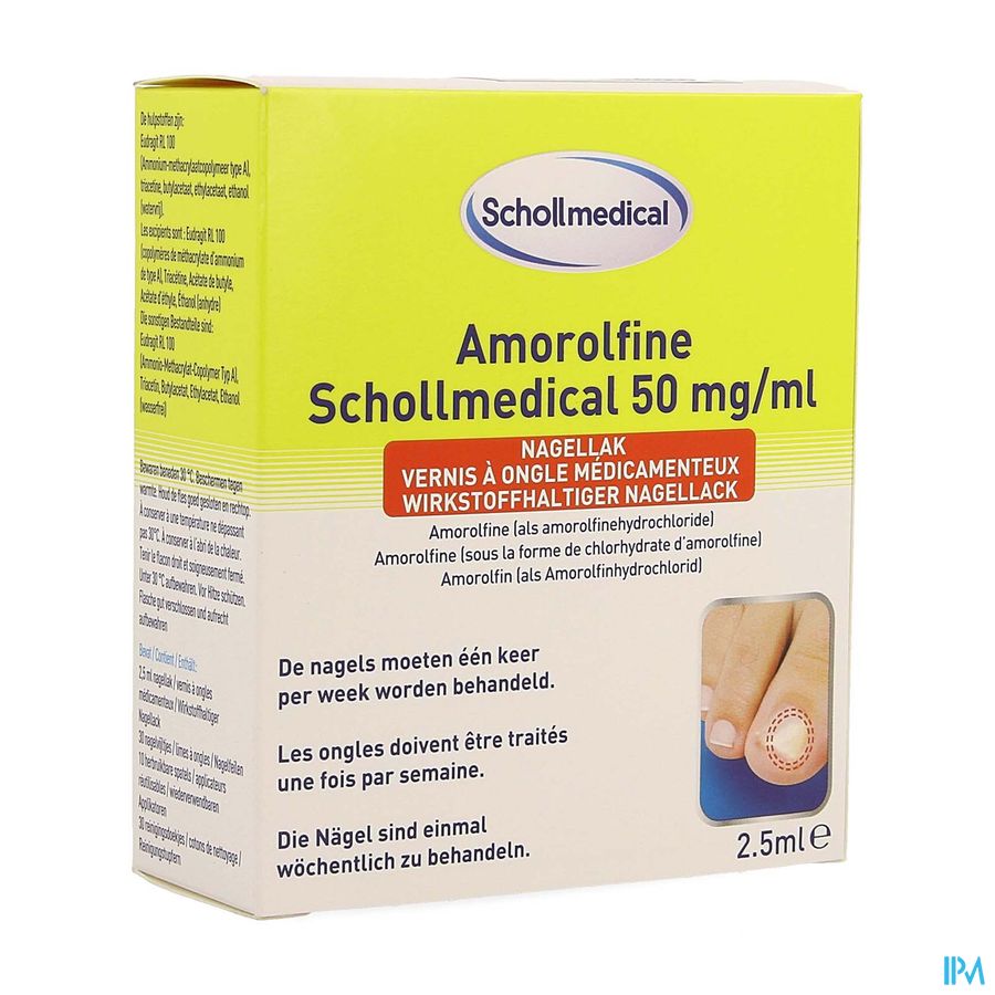Scholl Amorolfine Vao 50mg/ml 2,5ml Scholl Amorolfine Vao 50mg/ml 2,5ml