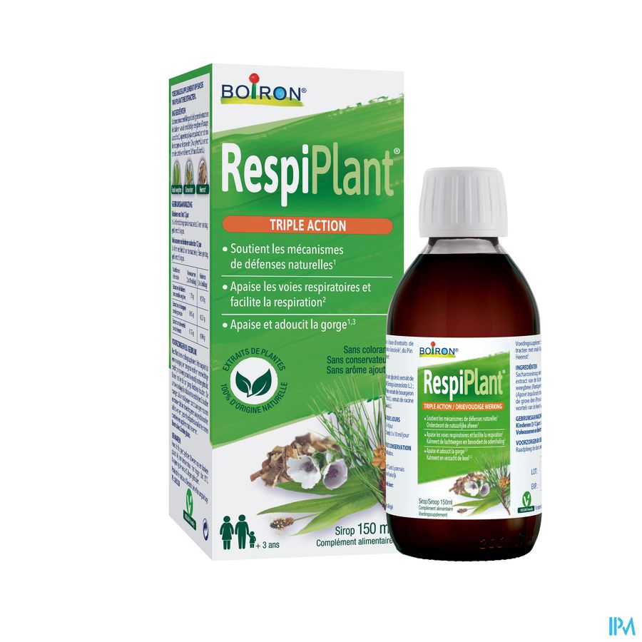 Respiplant Sirop Nez&gorge Defens.nat.150ml Boiron Respiplant Sirop Nez&gorge Defens.nat.150ml Boiron