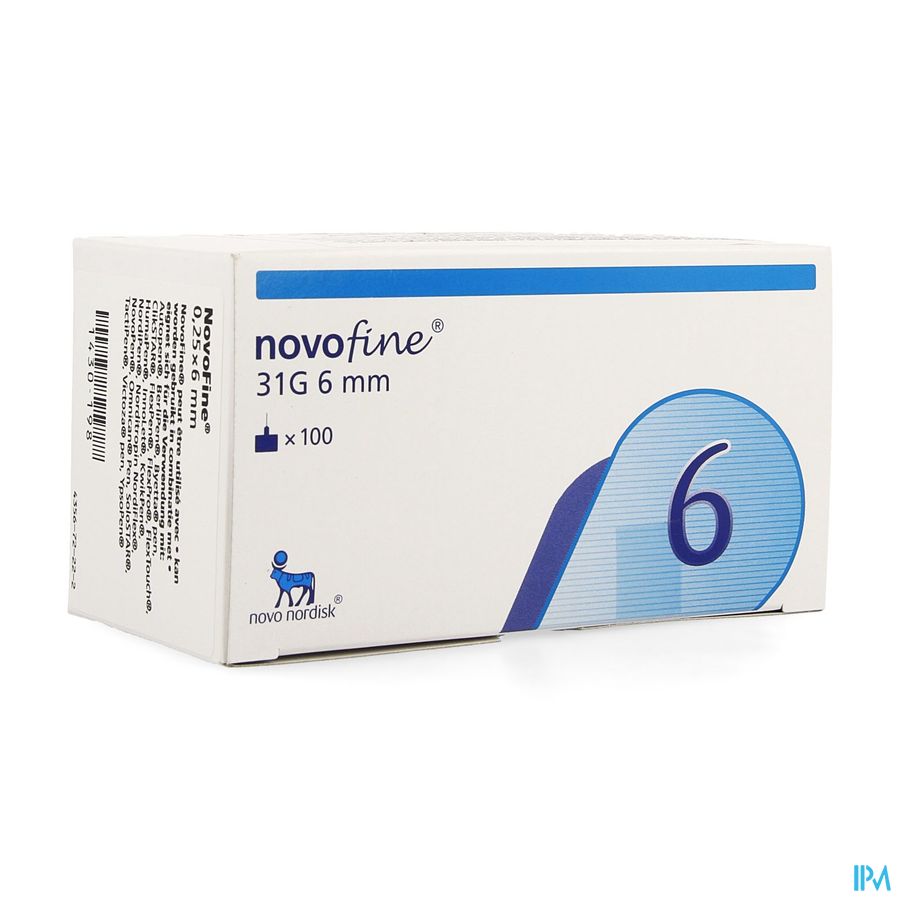 Novofine Ster Naald 6mm/31g 100 St Novofine Ster Naald 6mm/31g 100 St