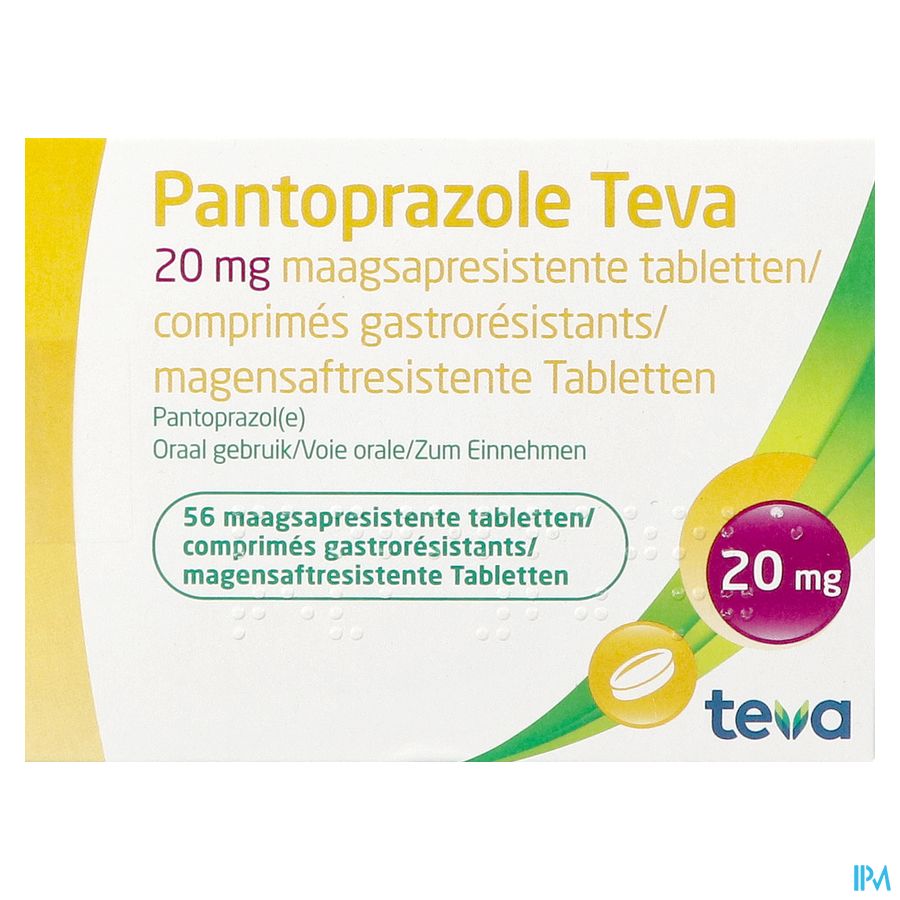 Pantoprazole Teva 20mg Gastro Resist Comp 56 Blis 1