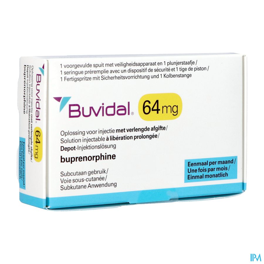 Buvidal 64mg Opl Inj Verl.afg. Voorg.sp 1x0,18ml Buvidal 64mg Opl Inj Verl.afg. Voorg.sp 1x0,18ml
