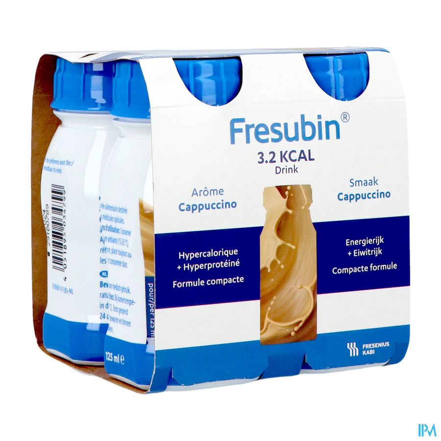 Fresubin 3.2 Kcal Drink Cappucino 4x125ml Fresubin 3.2 Kcal Drink Cappucino 4x125ml