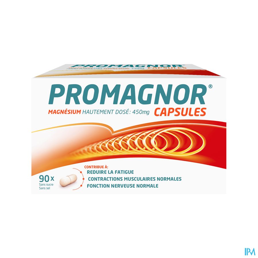 Promagnor: Magnésium Hautement Dosé 450mg (90 capsules)