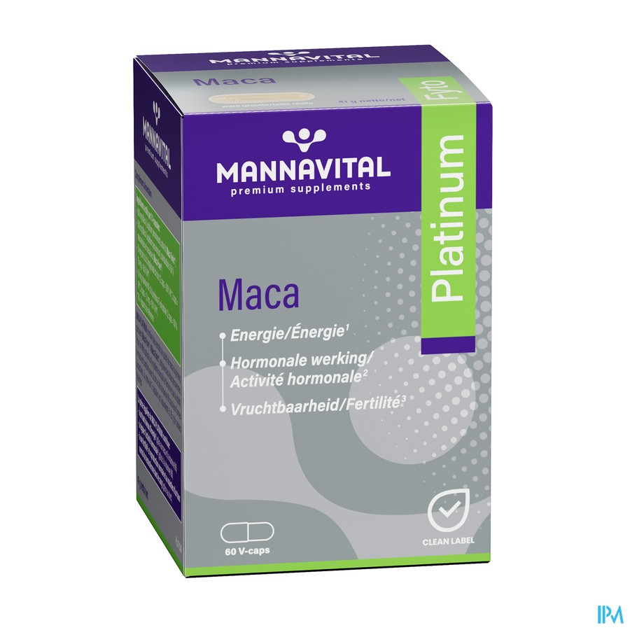 Mannavital Maca Platinum V-caps 60