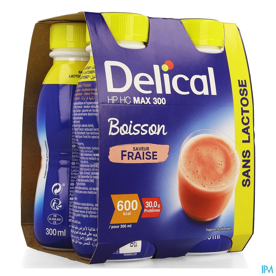 Delical Max 300 Aardbei 4x300ml