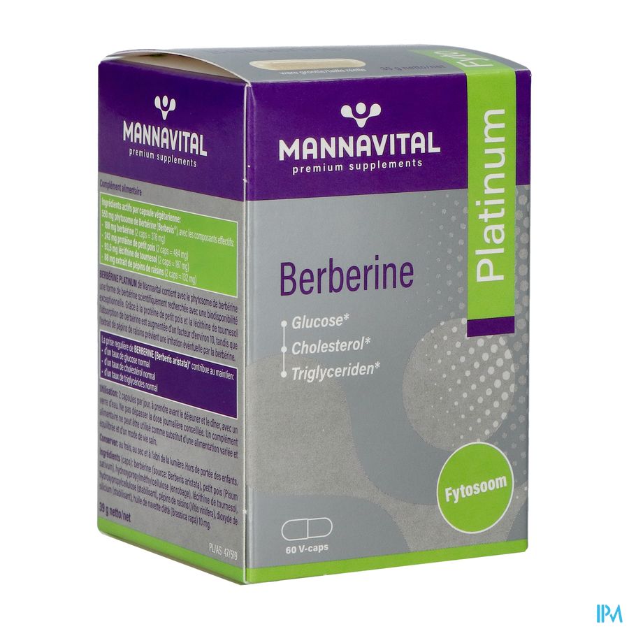 Mannavital Berberine Platinum V-caps 60 Mannavital Berberine Platinum V-caps 60