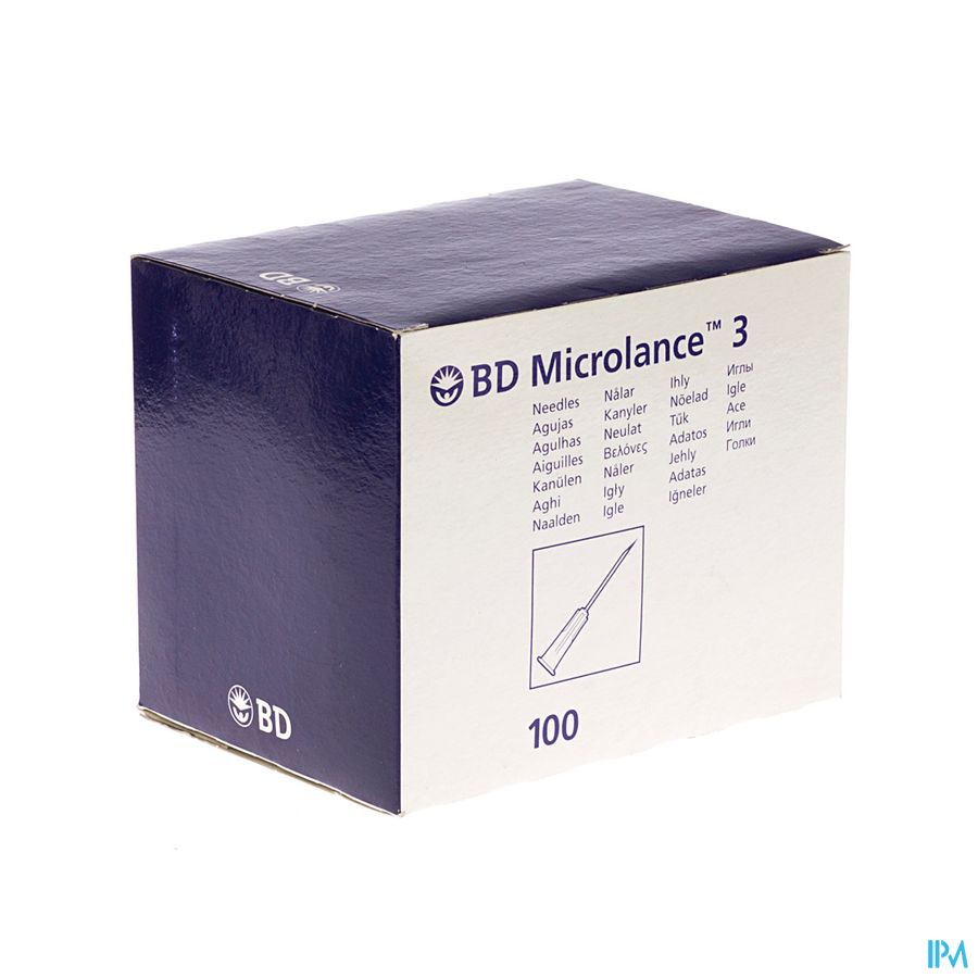 Bd Microlance 3 Aig. 21g 1 Rb 0,8x25mm Vert 100