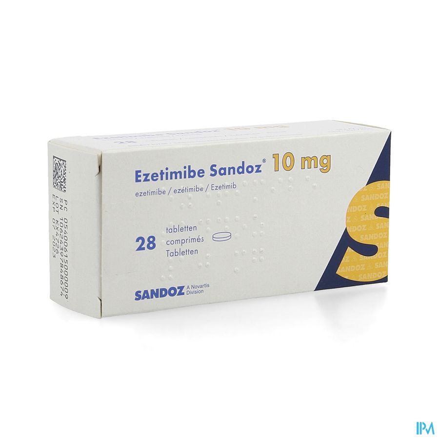 Ezetimibe Sandoz 10mg Comp 28 X 10mg Ezetimibe Sandoz 10mg Comp 28 X 10mg